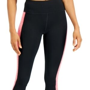 ID Ideology Women's Essentials Colorblocked Cropped Leggings Red Size Small